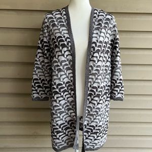 •Chico’s• Easywear Textured Open Long Sweater - Size 12 (Chico’s Size 2)